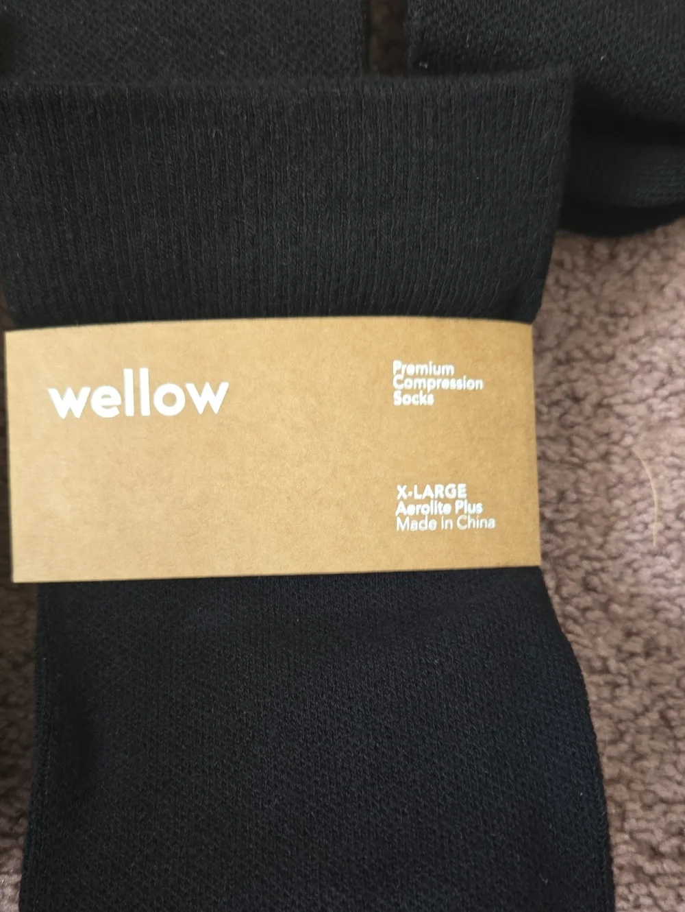 Wellow Premium Compression Socks Aerolite Plus Size XL - Black (Set Of Five)
